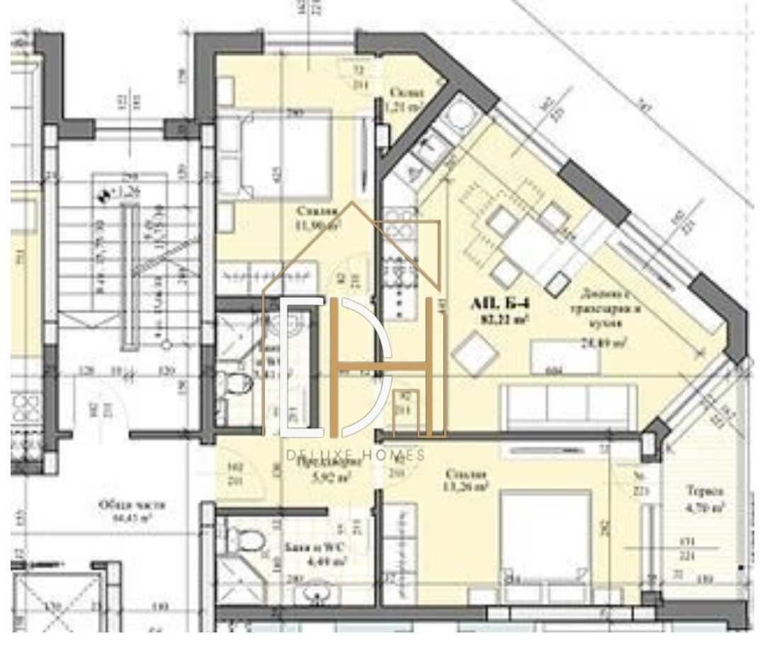 Тристаен апартамент в Пловдив, Христо Смирненски - 93 кв.м за 1416 €/кв.м - Снимка #1