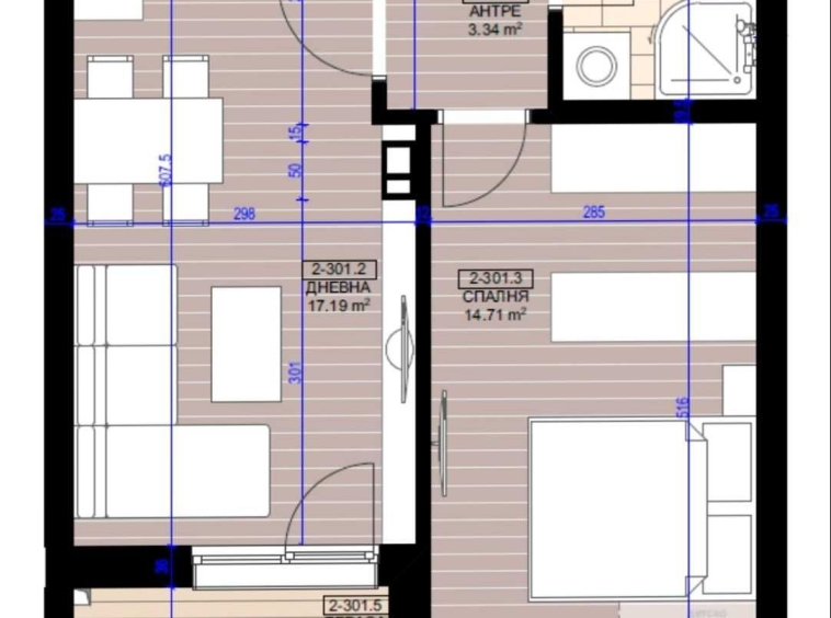 Двустаен апартамент в София, Център - 60 кв.м за 2250 €/кв.м - Снимка #1