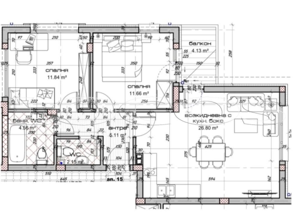 Тристаен апартамент в Варна, Виница - 97 кв.м за 784 €/кв.м - Снимка #1