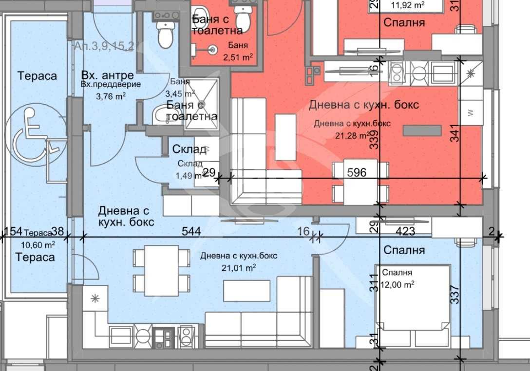 Двустаен апартамент в Пловдив, Остромила - 73 кв.м за 1255 €/кв.м - Снимка #1