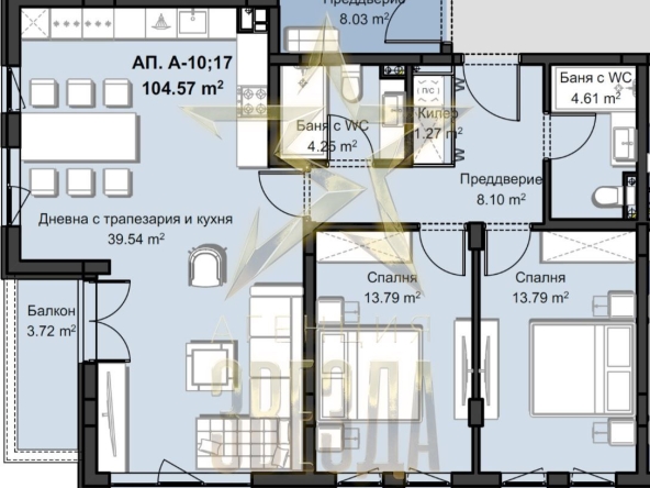 Тристаен апартамент в Пловдив, Христо Смирненски - 128 кв.м за 1221 €/кв.м - Снимка #1