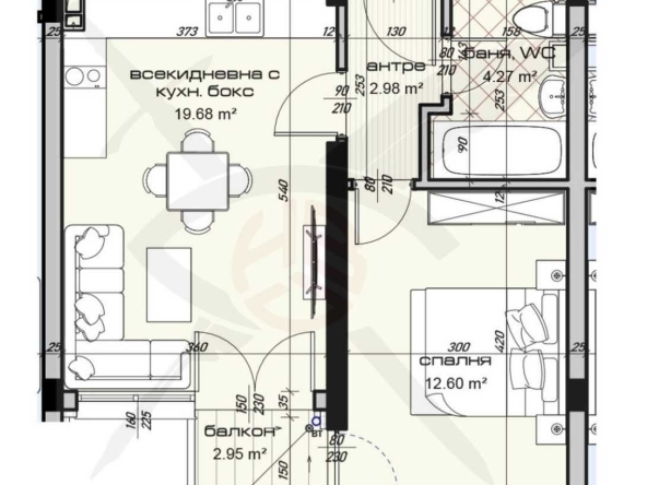 Двустаен апартамент в Варна, Виница - 63 кв.м за 1047 €/кв.м - Снимка #1