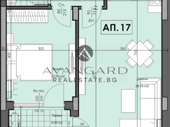 Двустаен апартамент в Пловдив, Кършияка - 68 кв.м за 1236 €/кв.м - Снимка #1