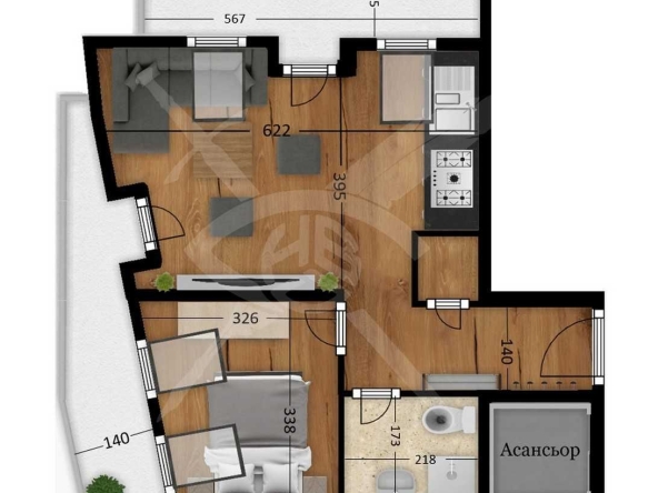 Двустаен апартамент в София, Враждебна - 75 кв.м за 792 €/кв.м - Снимка #1