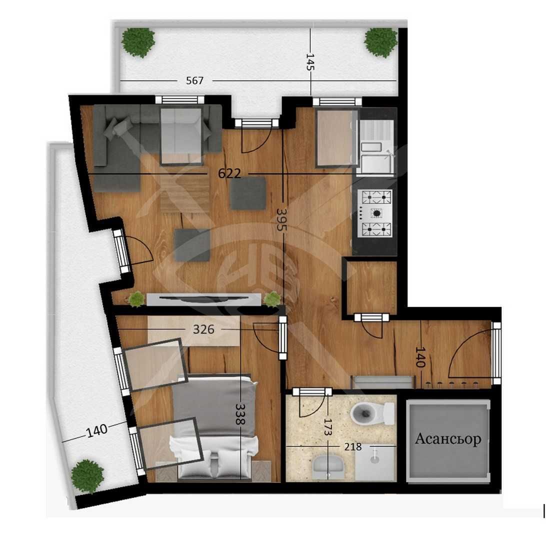 Двустаен апартамент в София, Враждебна - 75 кв.м за 792 €/кв.м - Снимка #1