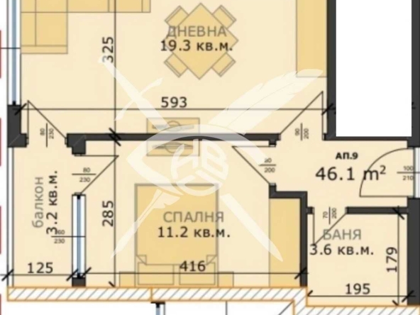 Двустаен апартамент в Варна, м-т Пчелина - 57 кв.м за 1027 €/кв.м - Снимка #1