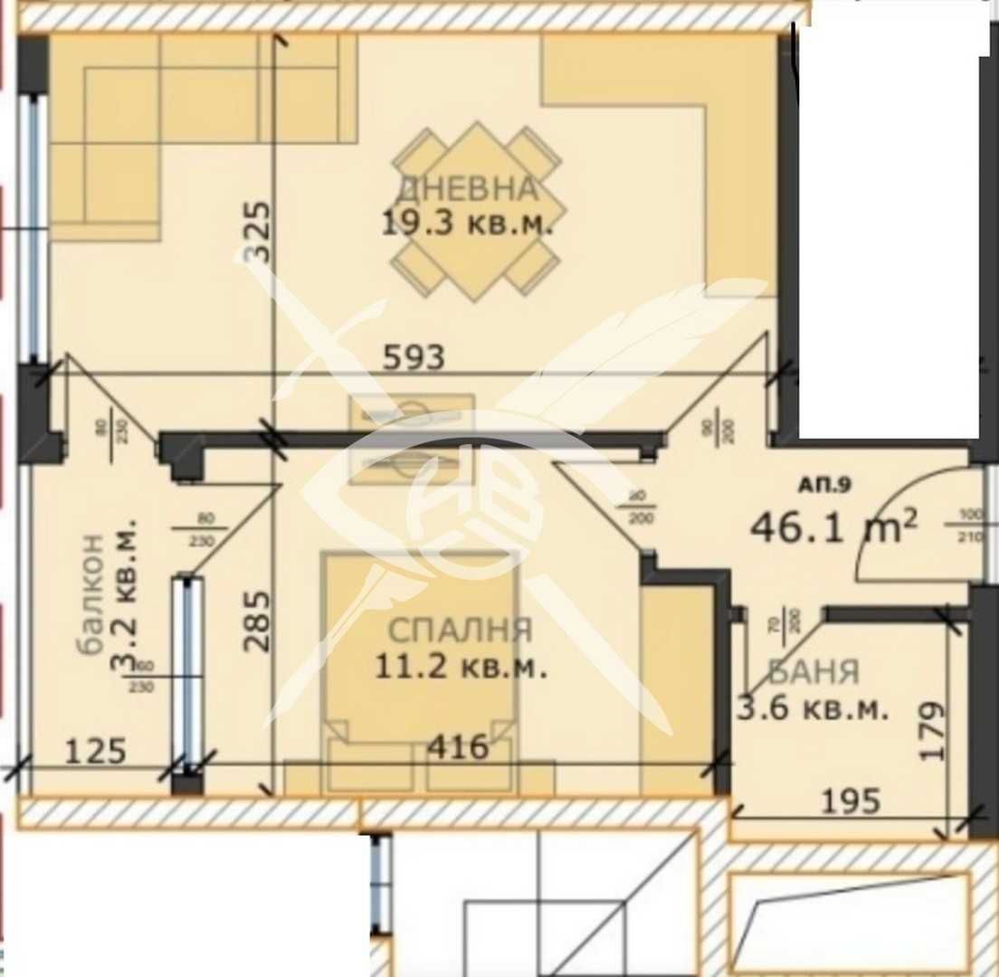 Двустаен апартамент в Варна, м-т Пчелина - 57 кв.м за 1027 €/кв.м - Снимка #1