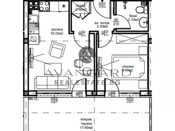 Двустаен апартамент в Пловдив, Южен - 67 кв.м за 1219 €/кв.м - Снимка #1