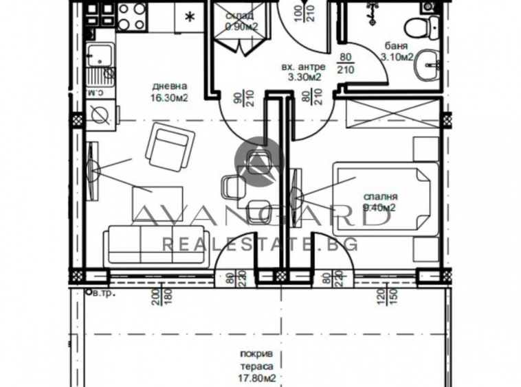 Двустаен апартамент в Пловдив, Южен - 67 кв.м за 1219 €/кв.м - Снимка #1