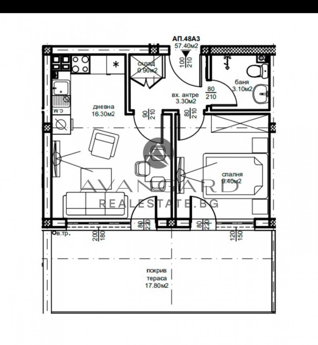 Двустаен апартамент в Пловдив, Южен - 67 кв.м за 1219 €/кв.м - Снимка #1
