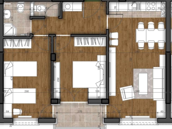 Тристаен апартамент в София, Левски В - 96 кв.м за 1806 €/кв.м - Снимка #1