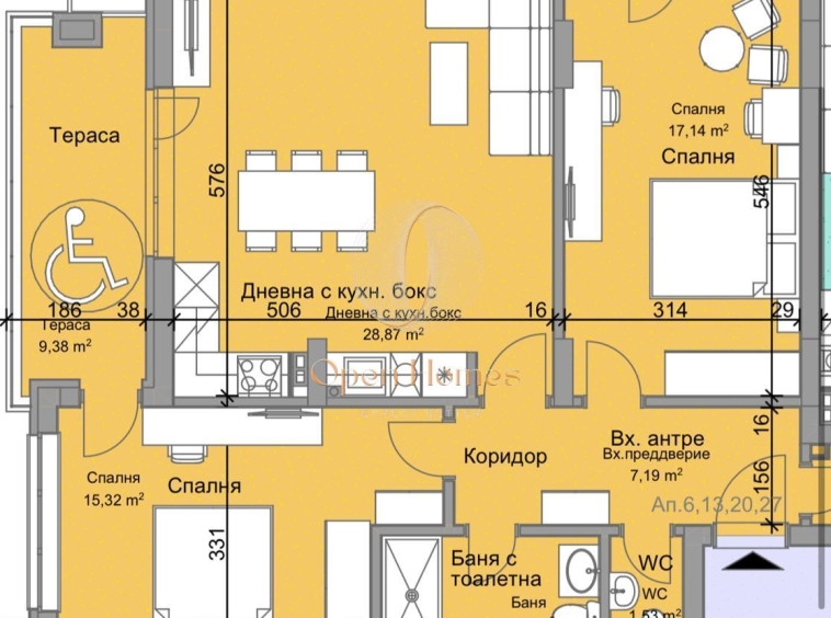Тристаен апартамент в Пловдив, Остромила - 115 кв.м за 1273 €/кв.м - Снимка #1