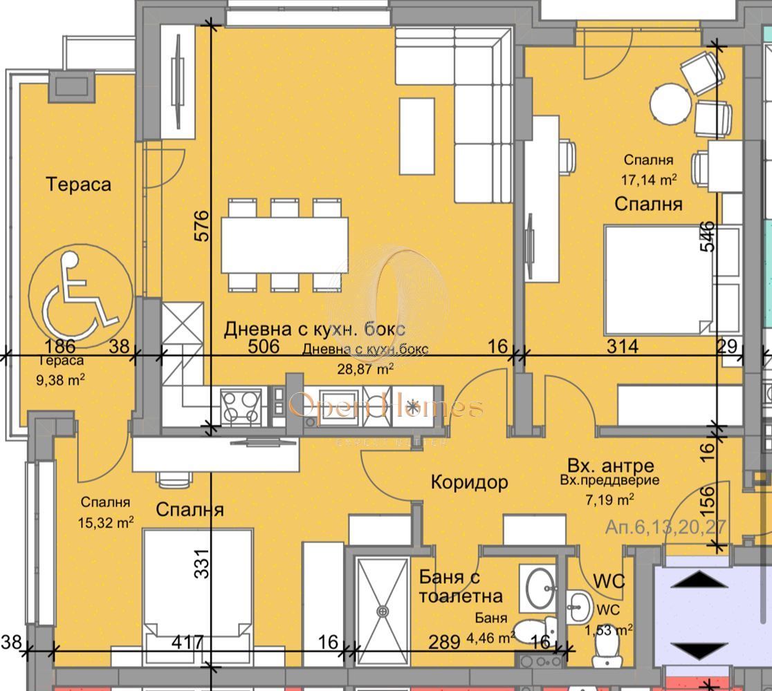 Тристаен апартамент в Пловдив, Остромила - 115 кв.м за 1273 €/кв.м - Снимка #1