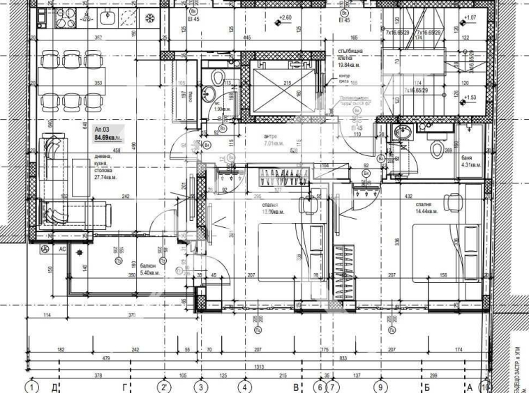 Тристаен апартамент в Пловдив, Център - 107 кв.м за 972 €/кв.м - Снимка #1