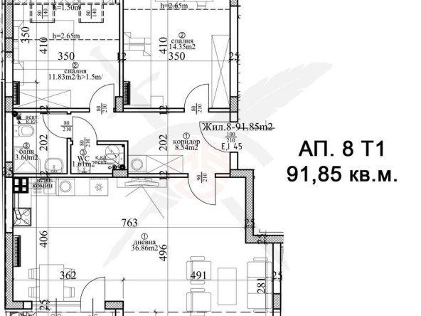 Тристаен апартамент в Варна, Гръцка махала - 141 кв.м за 1502 €/кв.м - Снимка #1
