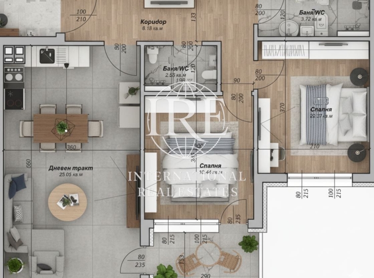 Тристаен апартамент в Варна, Възраждане 3 - 90 кв.м за 1462 €/кв.м - Снимка #1