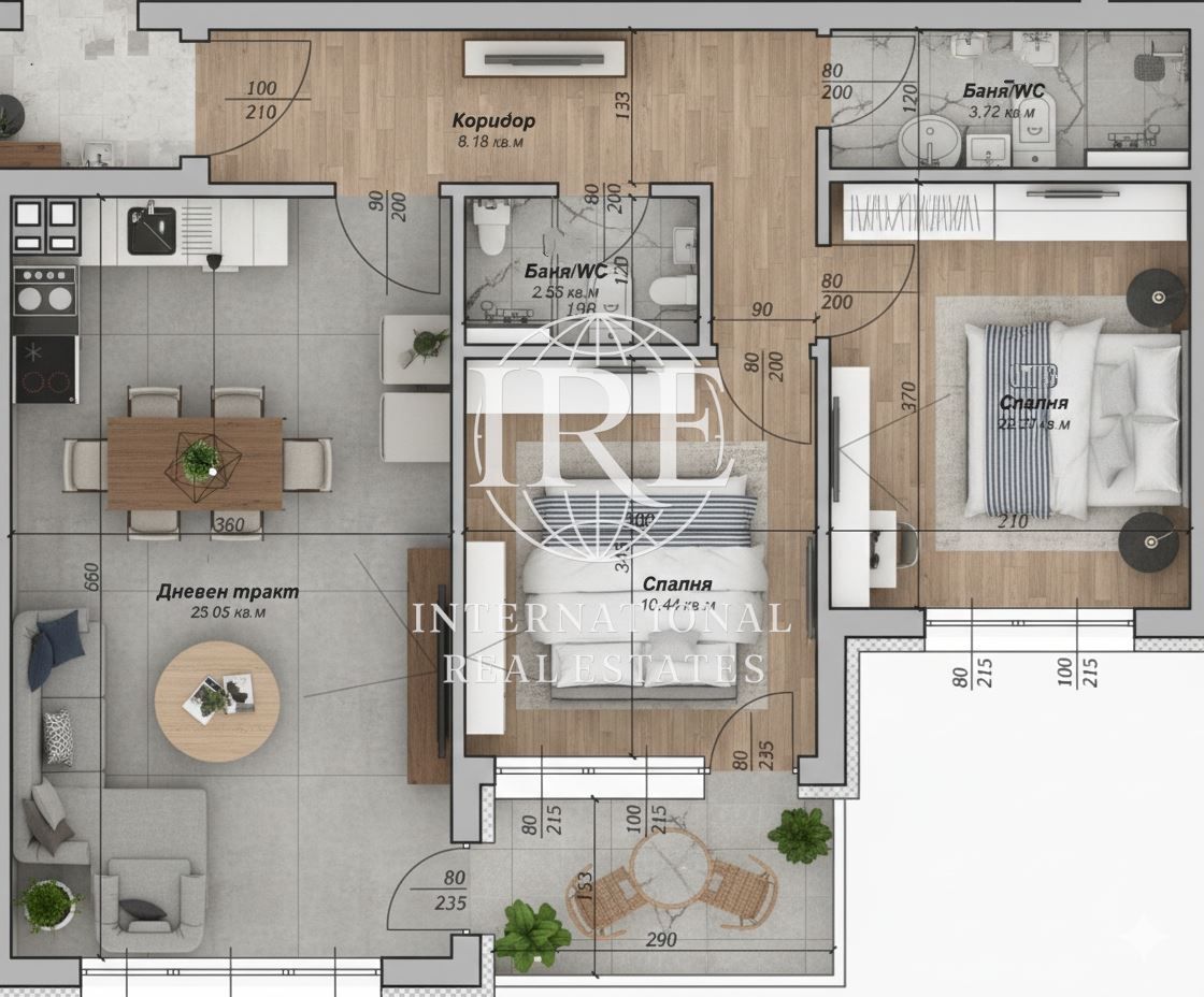 Тристаен апартамент в Варна, Възраждане 3 - 90 кв.м за 1462 €/кв.м - Снимка #1