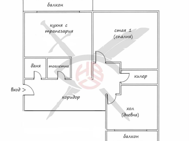 Тристаен апартамент в Варна, Възраждане 2 - 59 кв.м за 1296 €/кв.м - Снимка #1