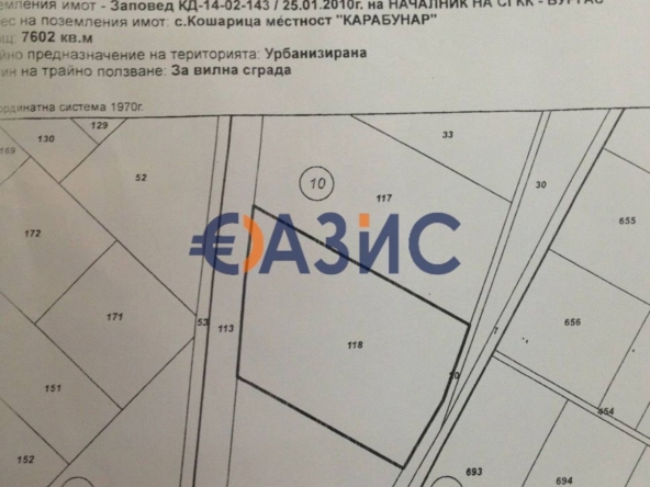 Парцел в с. Кошарица, Област Бургас - 7601 кв.м за 4 €/кв.м - Снимка #1