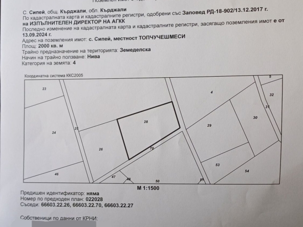 Парцел в с. Сипей, Област Кърджали - 2000 кв.м за 39 €/кв.м - Снимка #1