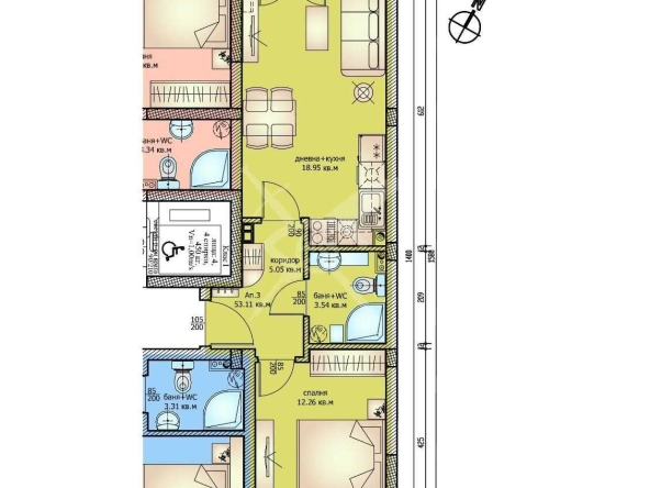 Двустаен апартамент в Созопол - 63 кв.м за 940 €/кв.м - Снимка #1