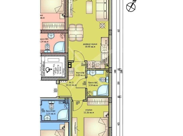 Двустаен апартамент в Созопол - 63 кв.м за 940 €/кв.м - Снимка #1
