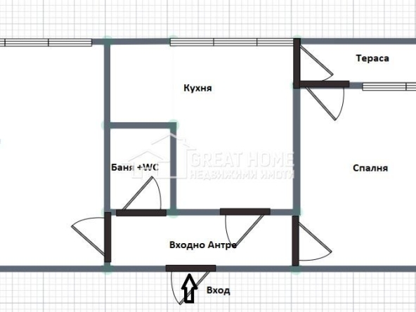 Тристаен апартамент в Търговище, Запад 1 - 66 кв.м за 1237 €/кв.м - Снимка #1