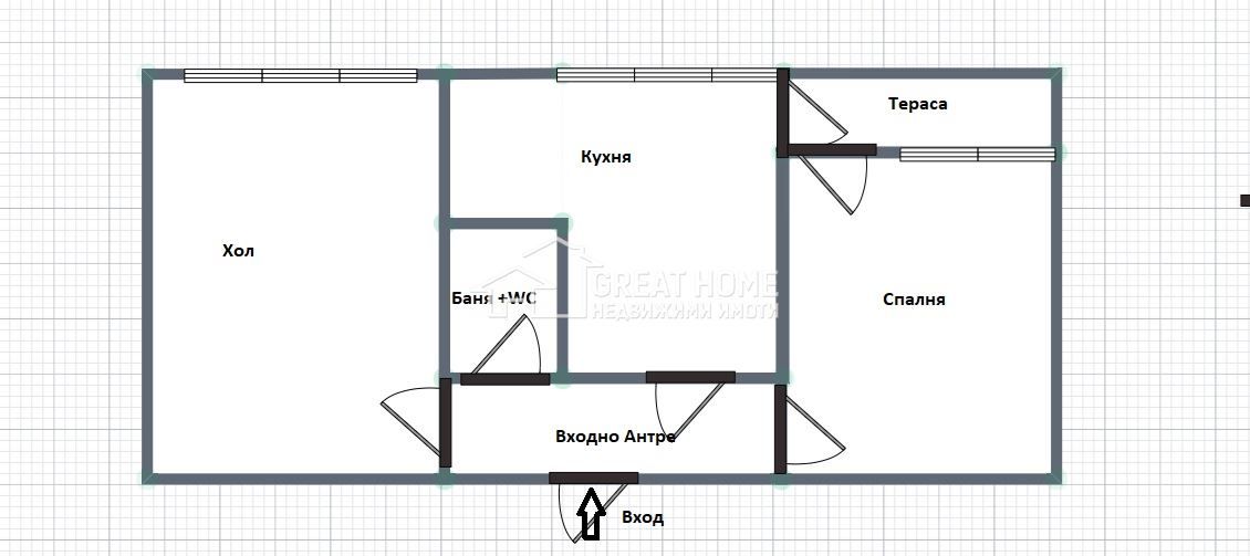 Тристаен апартамент в Търговище, Запад 1 - 66 кв.м за 1237 €/кв.м - Снимка #1