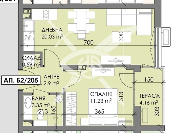 Двустаен апартамент в Бургас, Меден рудник - зона А - 57 кв.м за 851 €/кв.м - Снимка #1