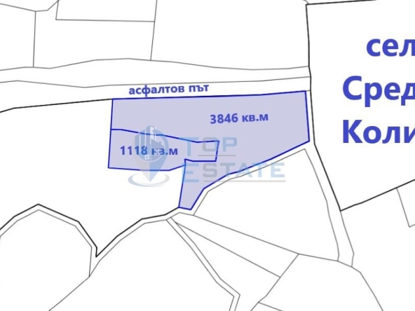 Парцел в с. Средни колиби, Област Велико Търново - 4964 кв.м за 3 €/кв.м - Снимка #1