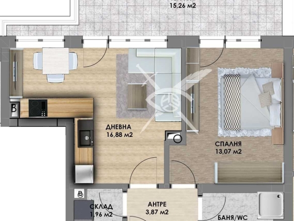 Двустаен апартамент в Пловдив, Христо Смирненски - 74 кв.м за 980 €/кв.м - Снимка #1