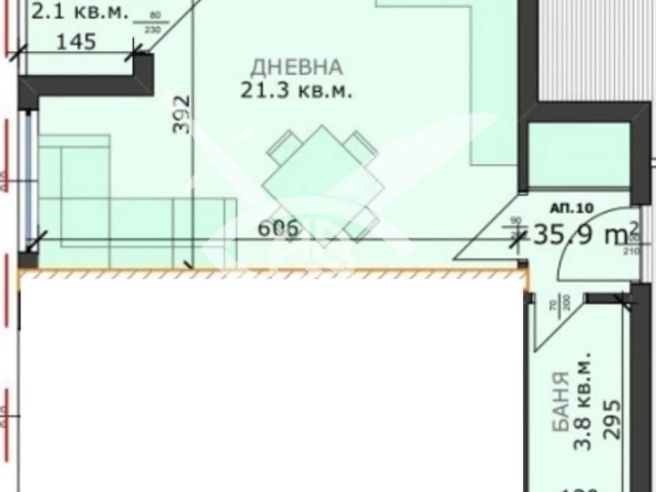 Едностаен апартамент в Варна, м-т Пчелина - 41 кв.м за 1098 €/кв.м - Снимка #1