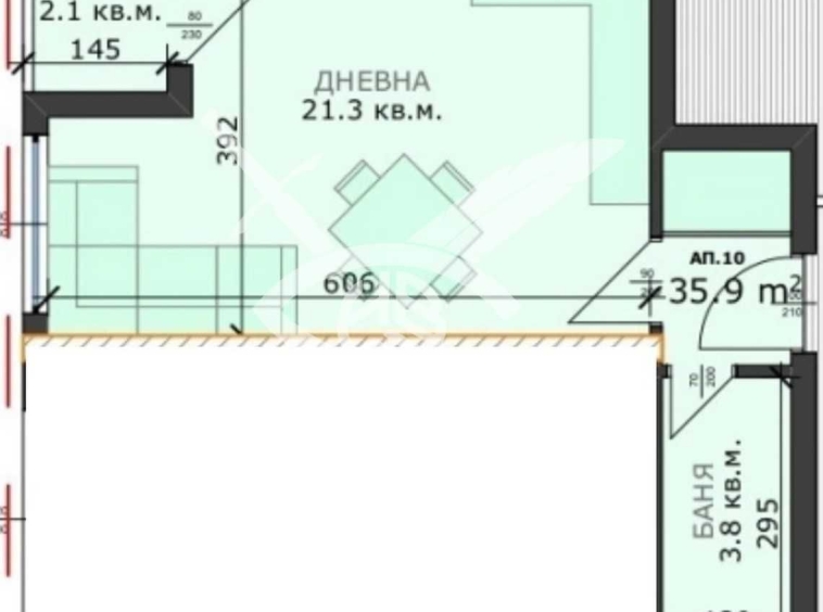 Едностаен апартамент в Варна, м-т Пчелина - 41 кв.м за 1098 €/кв.м - Снимка #1