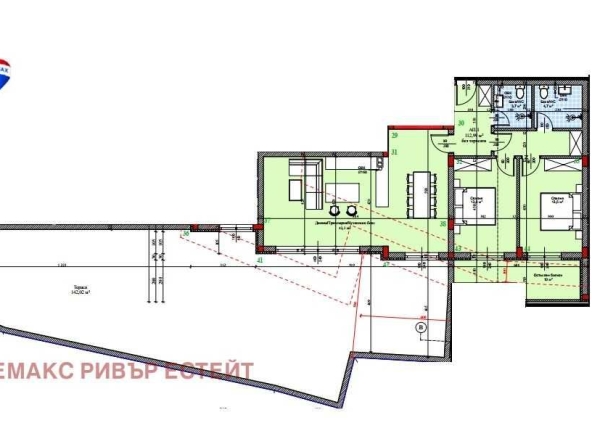Тристаен апартамент в Русе, Широк център - 288 кв.м за 1111 €/кв.м - Снимка #1
