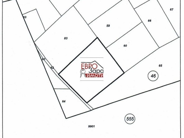 Парцел в с. Загоре, Област Стара Загора - 5400 кв.м за 13 €/кв.м - Снимка #1