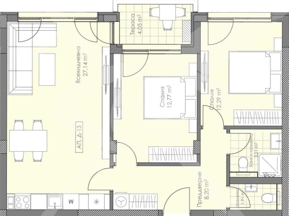 Тристаен апартамент в Пловдив, Остромила - 94 кв.м за 1188 €/кв.м - Снимка #1