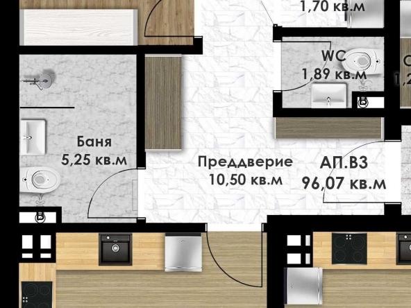 Тристаен апартамент в Пловдив, Остромила - 111 кв.м за 720 €/кв.м - Снимка #1