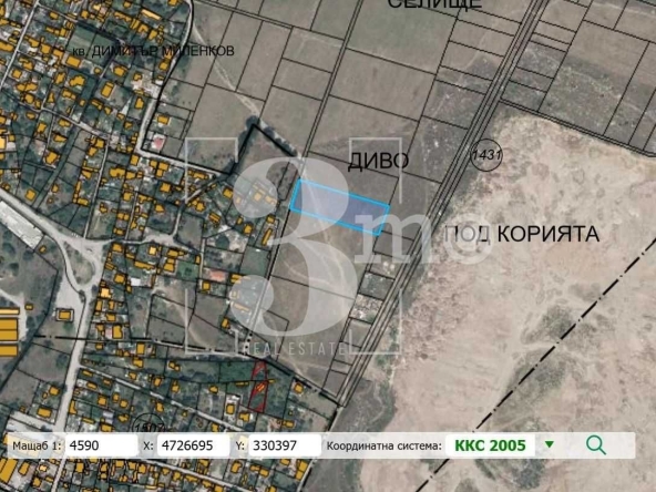 Парцел в София, Димитър Миленков - 3690 кв.м за 51 €/кв.м - Снимка #1
