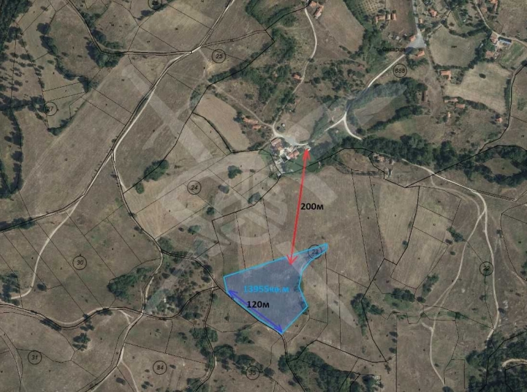 Парцел в с. Сакарци, Област Хасково - 13955 кв.м за 3 €/кв.м - Снимка #1