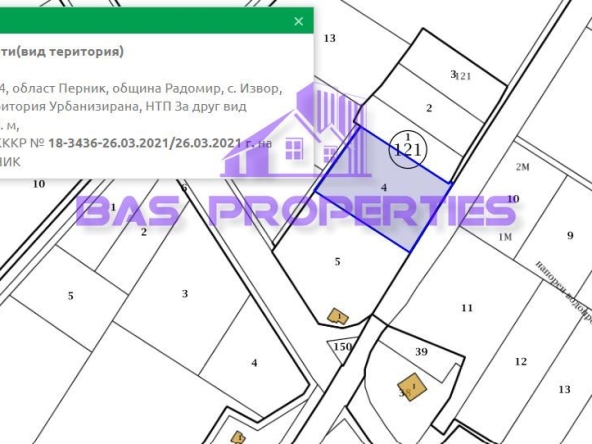 Парцел в с. Извор, Област Перник - 3000 кв.м за 24 €/кв.м - Снимка #1