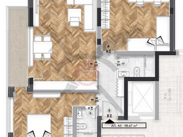 Тристаен апартамент в София, Люлин 6 - 115 кв.м за 1306 €/кв.м - Снимка #1