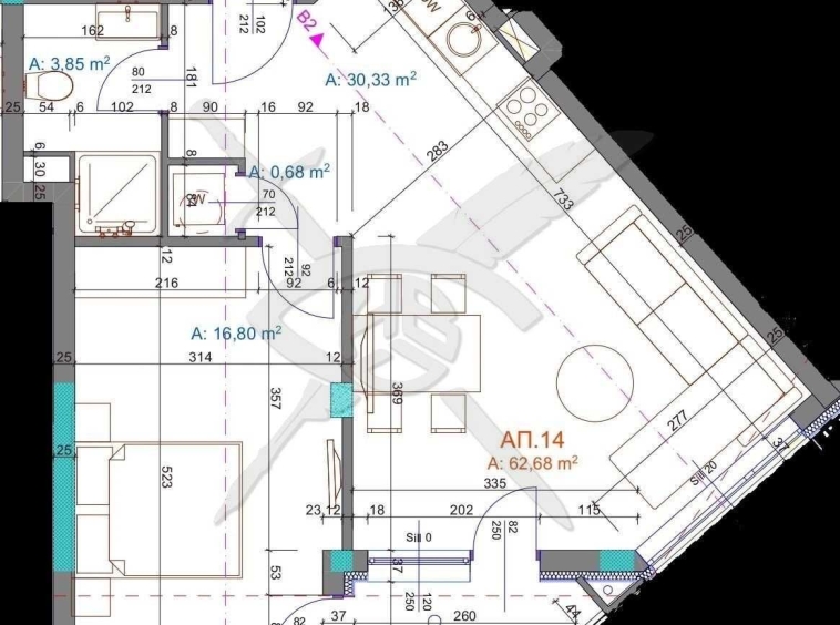 Двустаен апартамент в Бургас, Братя Миладинови - 73 кв.м за 1570 €/кв.м - Снимка #1