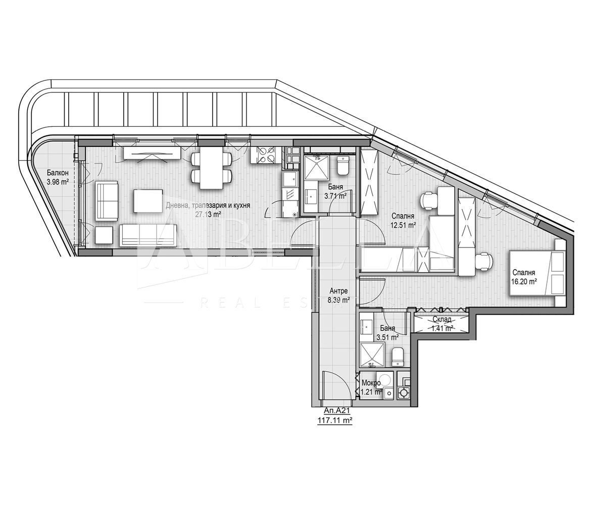 Тристаен апартамент в София, Витоша - 117 кв.м за 1842 €/кв.м - Снимка #1