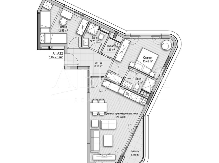 Тристаен апартамент в София, Витоша - 115 кв.м за 1850 €/кв.м - Снимка #1