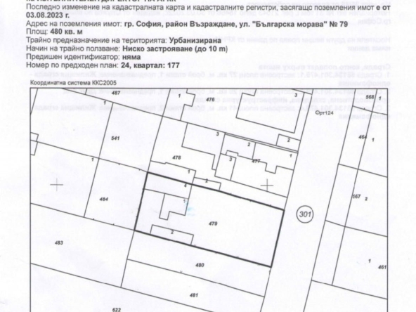 Парцел в София, Център - 480 кв.м за 1031 €/кв.м - Снимка #1