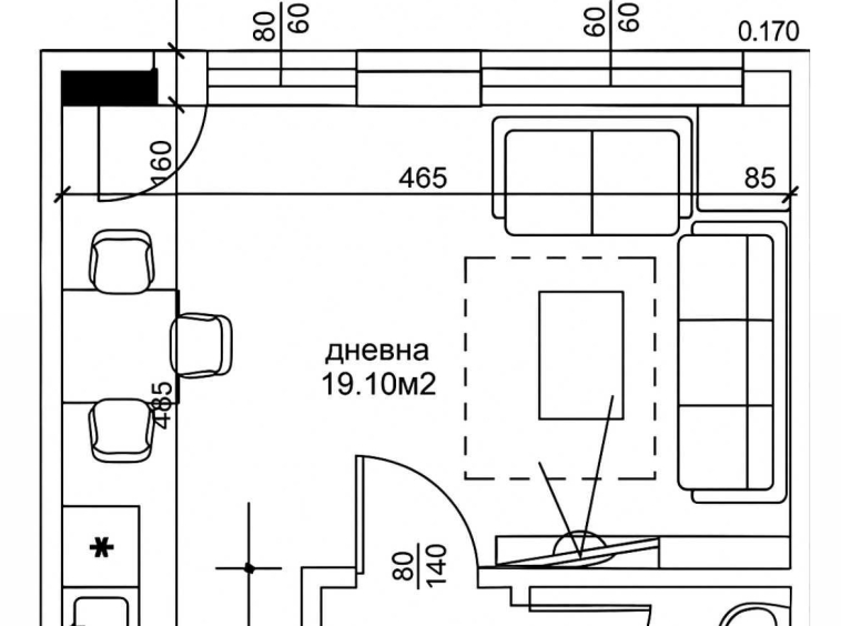 Едностаен апартамент в Пловдив, Остромила - 49 кв.м за 1266 €/кв.м - Снимка #1