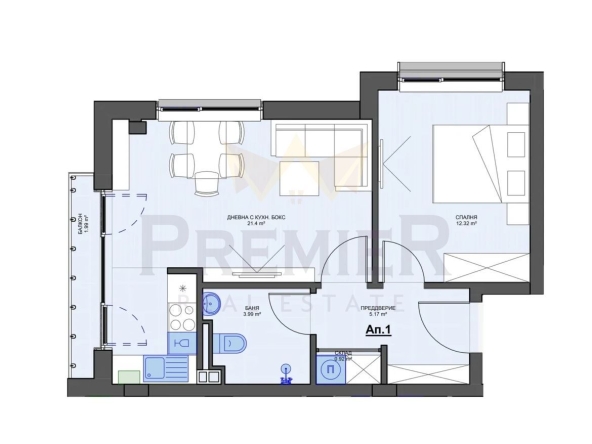 Двустаен апартамент в София, Кръстова вада - 66 кв.м за 3258 €/кв.м - Снимка #1