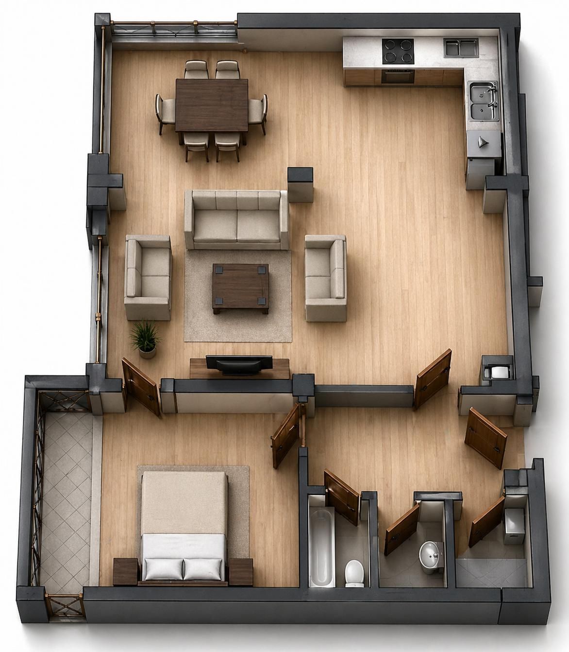Двустаен апартамент в Пловдив, Кършияка - 104 кв.м за 662 €/кв.м - Снимка #1