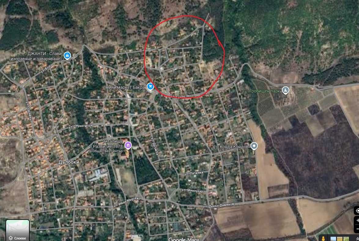 Парцел в с. Дълбоки, Област Стара Загора - 1020 кв.м за 10 €/кв.м - Снимка #1