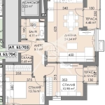 Тристаен апартамент в Бургас, Меден рудник - зона А - 90 кв.м за 1000 €/кв.м - Снимка #1